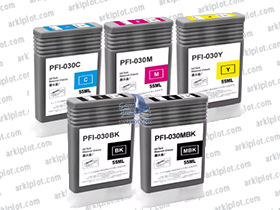 Cartucho compatible Canon PFI-030MBK negro mate 55ml.