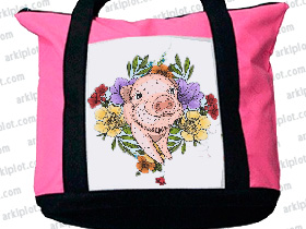 Bolsa de loneta reforzada sublimable - Rosa