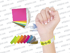 Pulsera Pretroquelada Amarillo Neón (1000 ud)